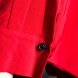 Y's Yohji Yamamoto women's blouse 3/4 sleeve red