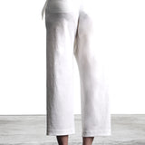 Issey Miyake women's 7/8 trousers with high waist beige