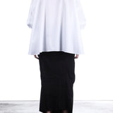 Rundholz Damen Bluse Baumwolle oversized weiß