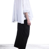 Rundholz Damen Bluse Baumwolle oversized weiß