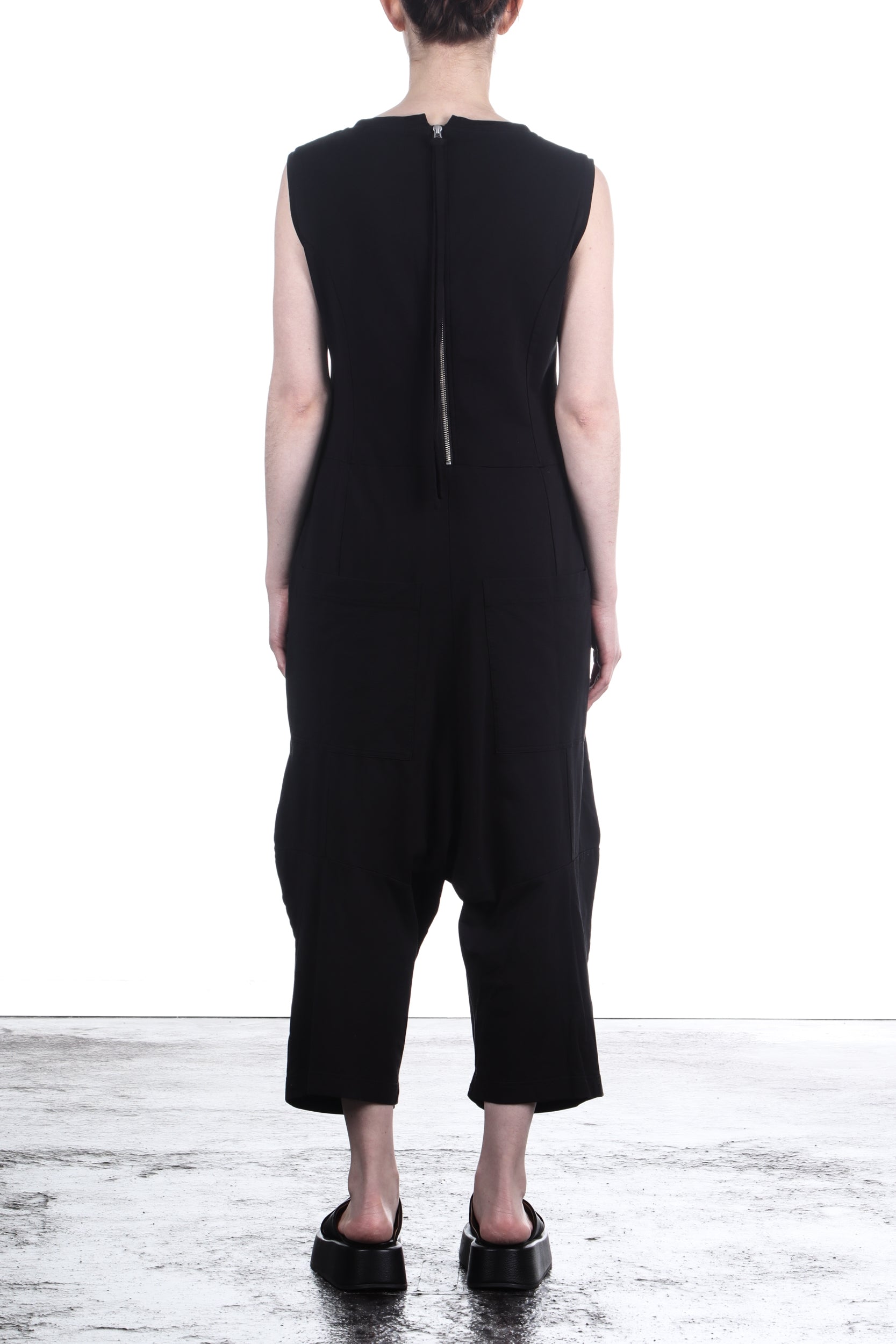 Rundholz Damen Stretch-Overall Baumwolle schwarz
