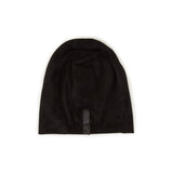 Lonnet Veloursleder Mütze Beanie KREUZ schwarz
