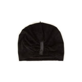 Lonnet Veloursleder Mütze Beanie KREUZ schwarz