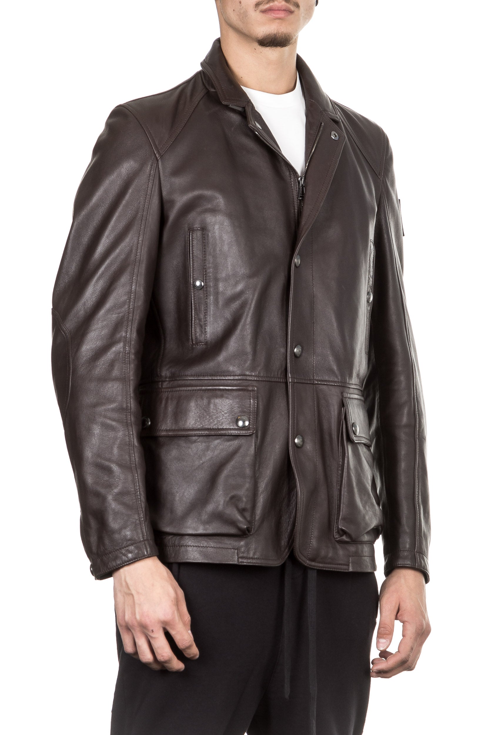 Belstaff Herren Lederjacke PORTER braun