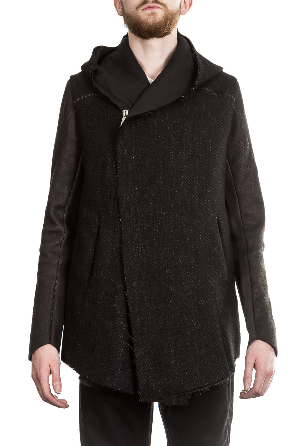 10sei0otto Herren Jacke mit Kapuze schwarz