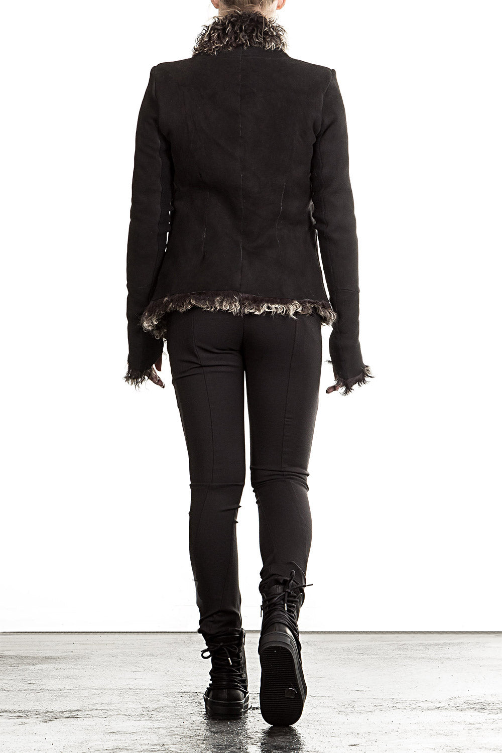 10sei0otto Damen Lammfelljacke Avantgarde schwarz