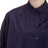Katharina Hovman Damen Bluse oversized blau