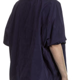 Katharina Hovman Damen Bluse oversized blau