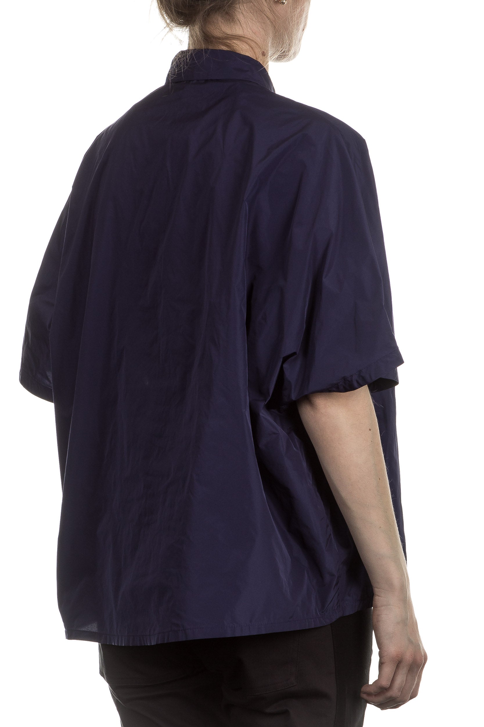 Katharina Hovman Damen Bluse oversized blau