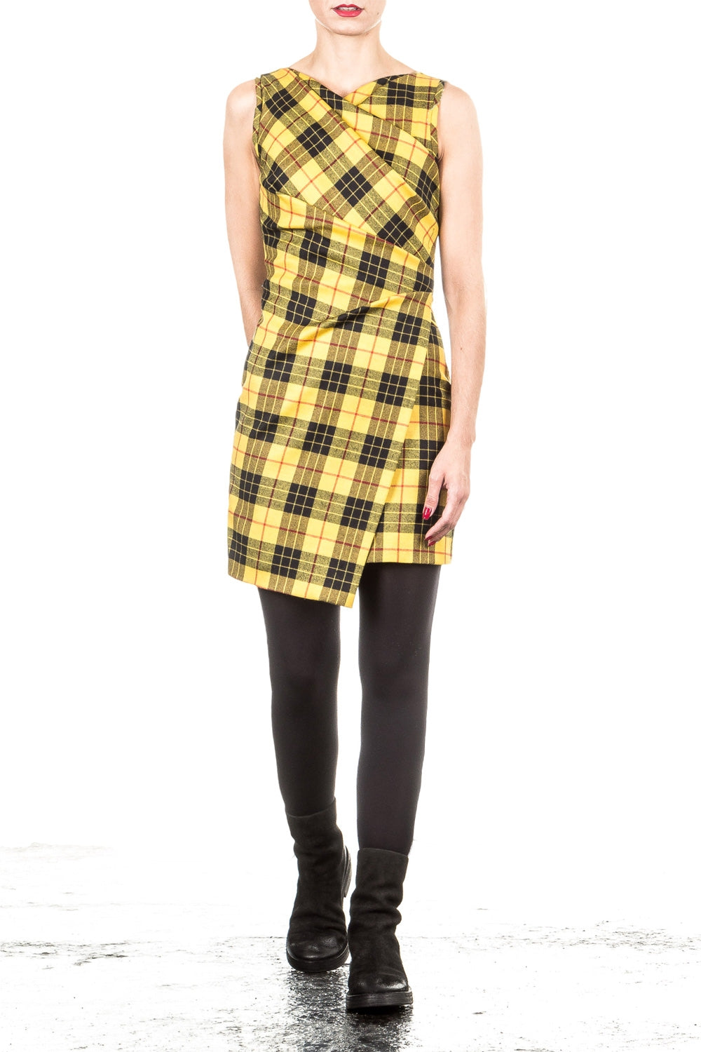 Plein Sud Jeanius Damen Kleid mit Tartanmuster multicolour