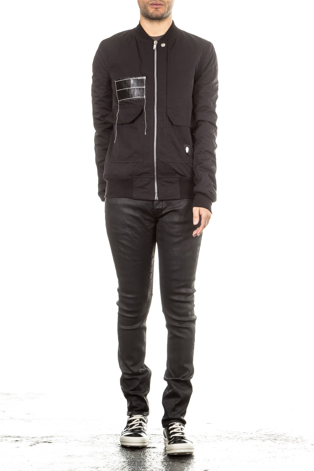 Rick Owens DRKSHDW Herren Bomber Jacke schwarz