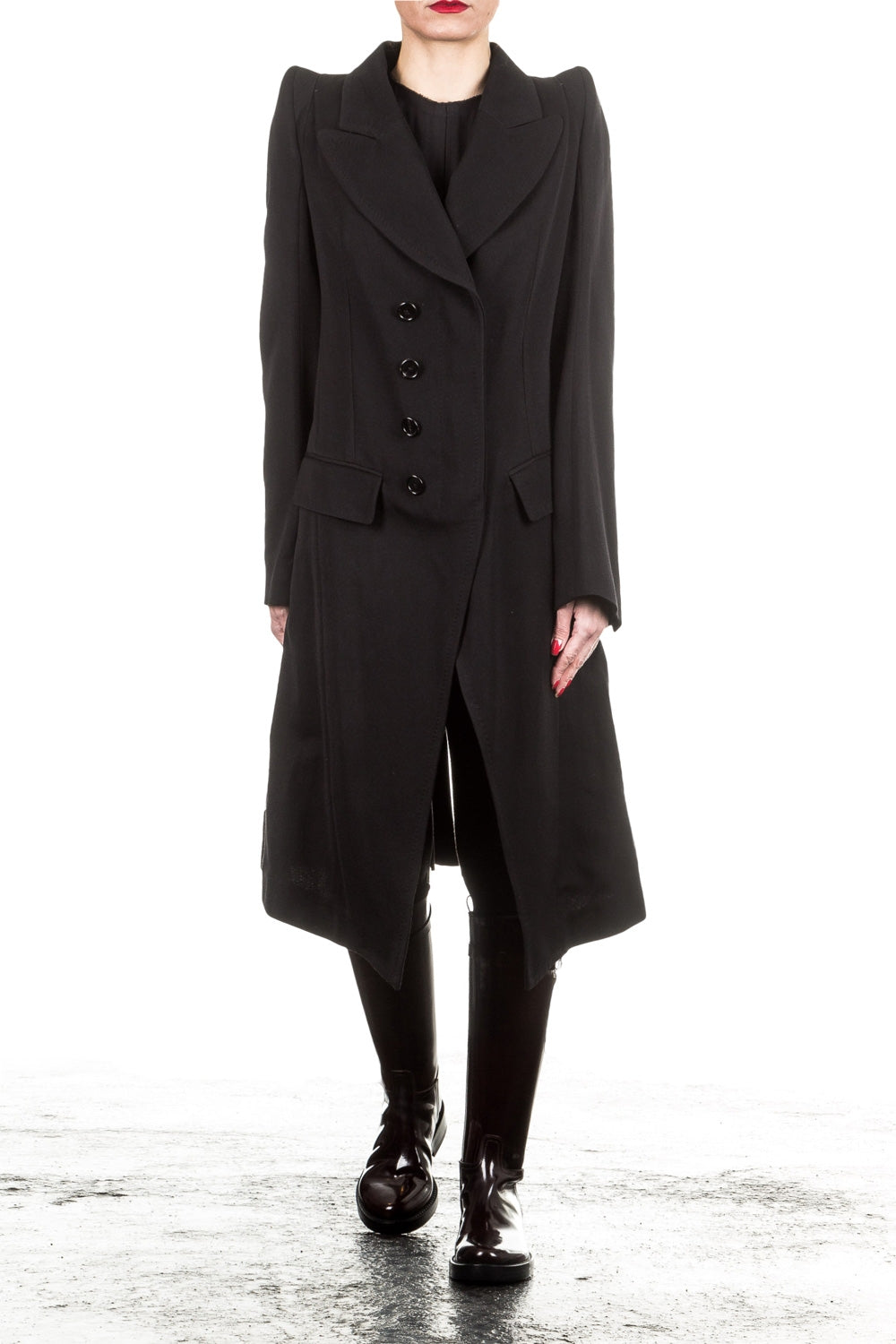 Ann Demeulemeester Damen Mantel schwarz