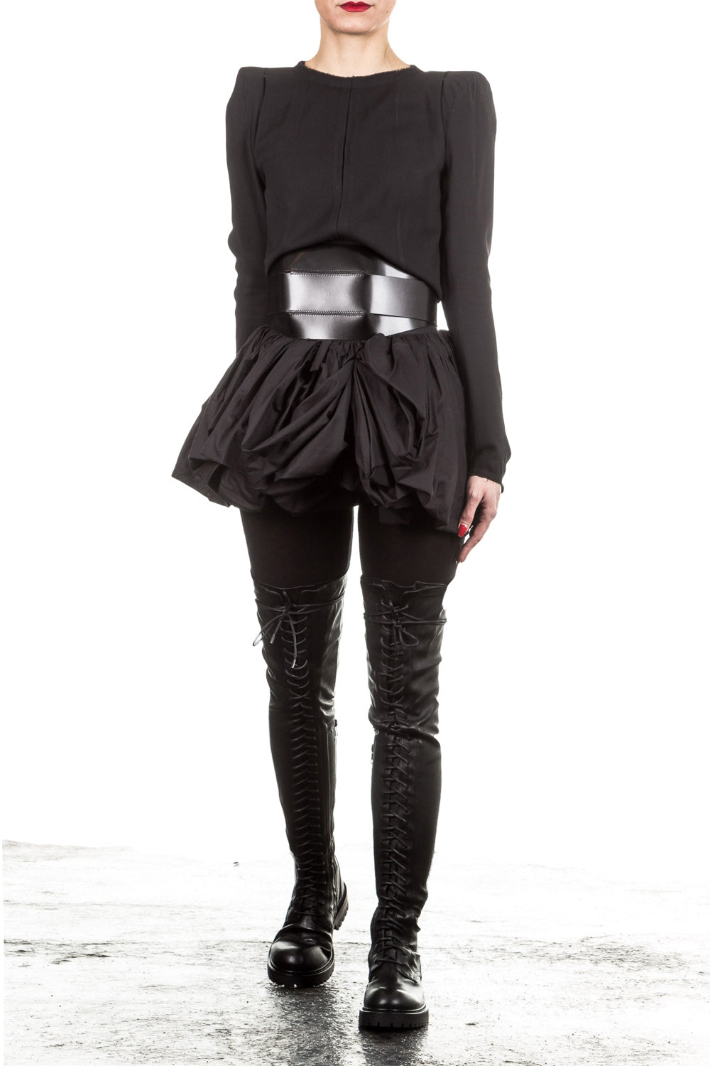 Ann Demeulemeester Damen Minikleid Avantgarde schwarz