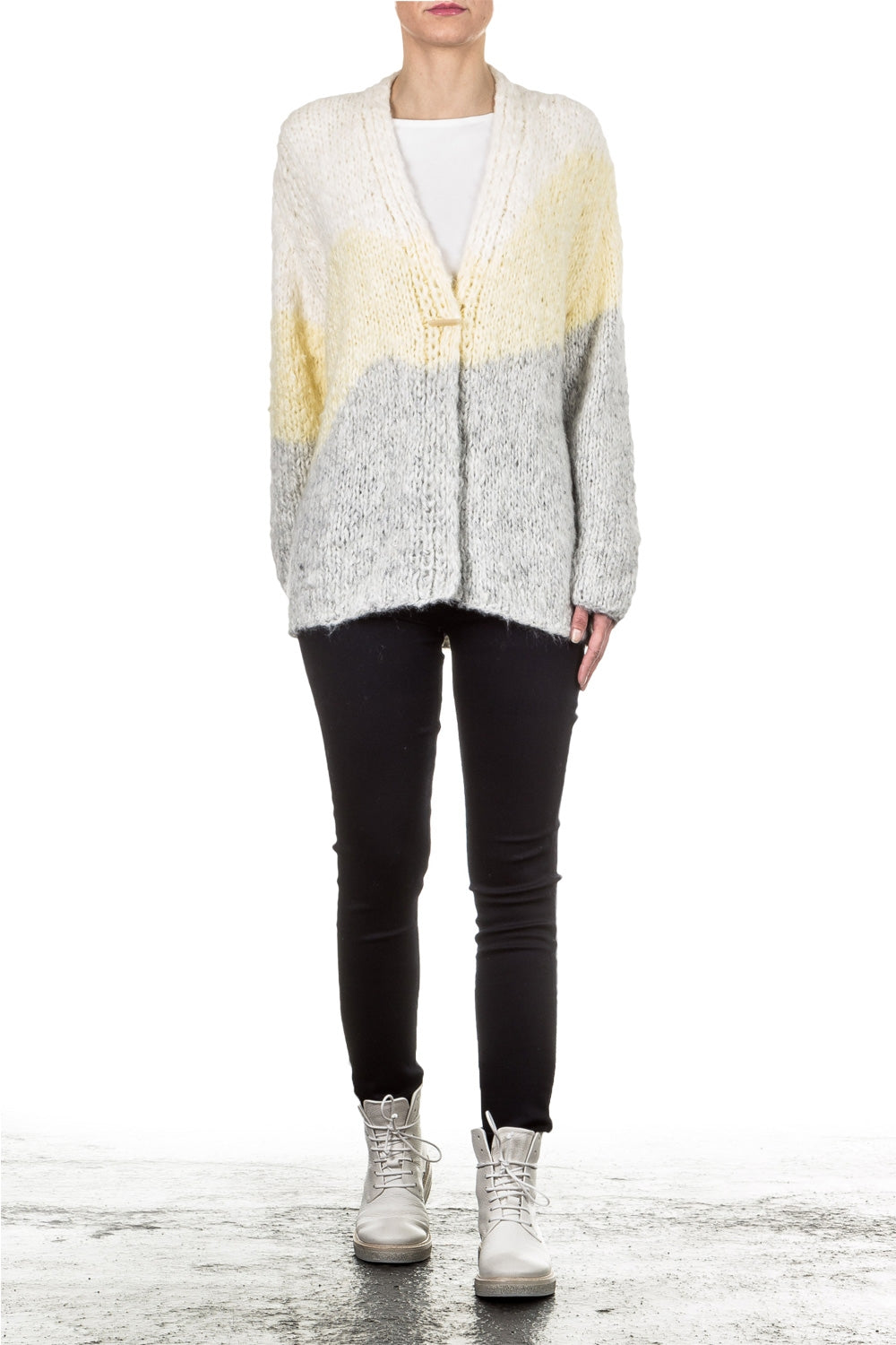 Iris von Arnim Damen Grobstrick Cardigan beige
