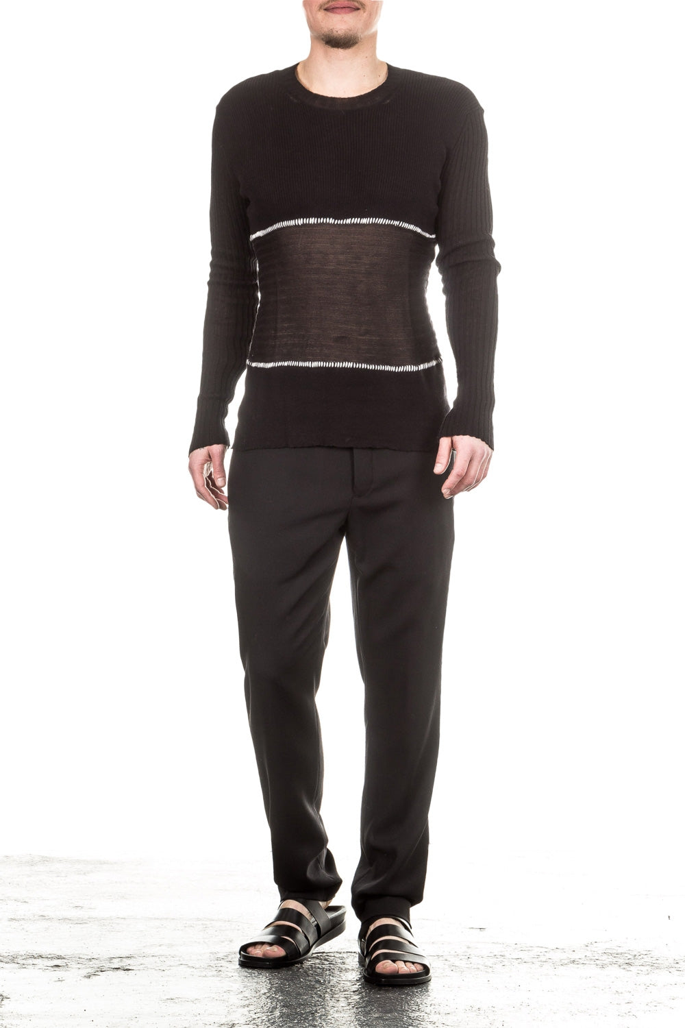Ann Demeulemeester Herren Hose Avantgarde schwarz