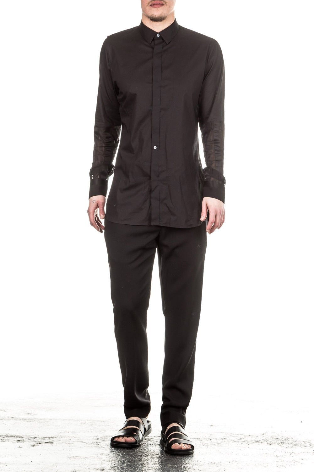 Ann Demeulemeester Herren Hemd schwarz