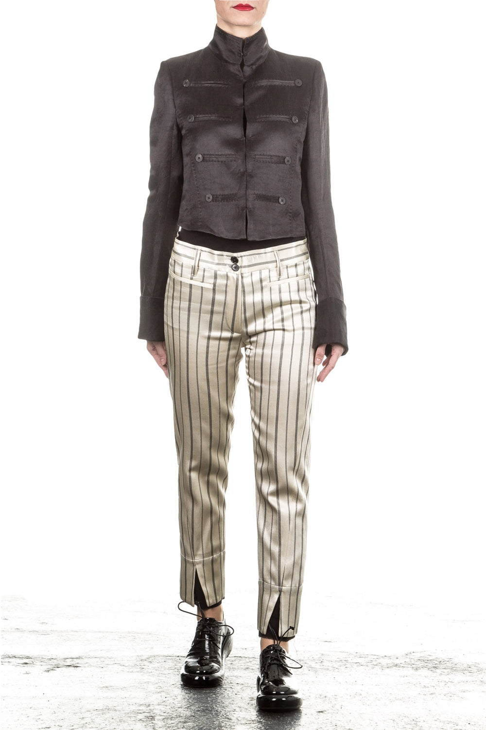 Ann Demeulemeester Damen Hose 7/8 Avantgarde beige