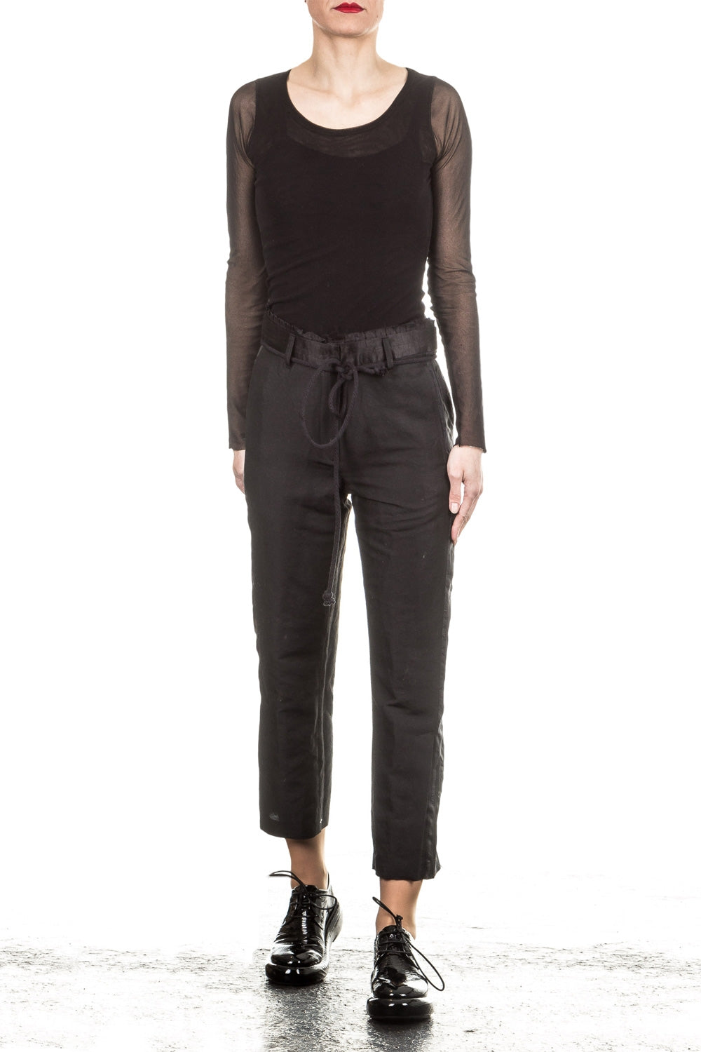 Ann Demeulemeester Damen Hose 7/8 Avantgarde schwarz