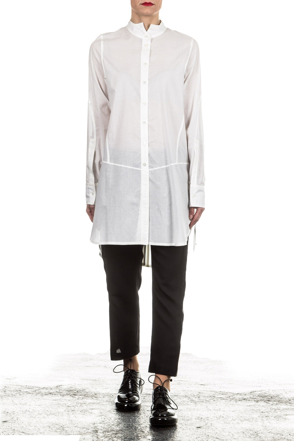 Ann Demeulemeester Damen Bluse Oversized weiß