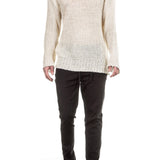 Ann Demeulemeester Unisex Grobstrick Pullover beige