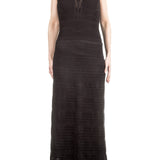 M Missoni Damen Maxi Strick Kleid schwarz