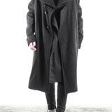 Julius Herren Woll Mantel Avantgarde schwarz