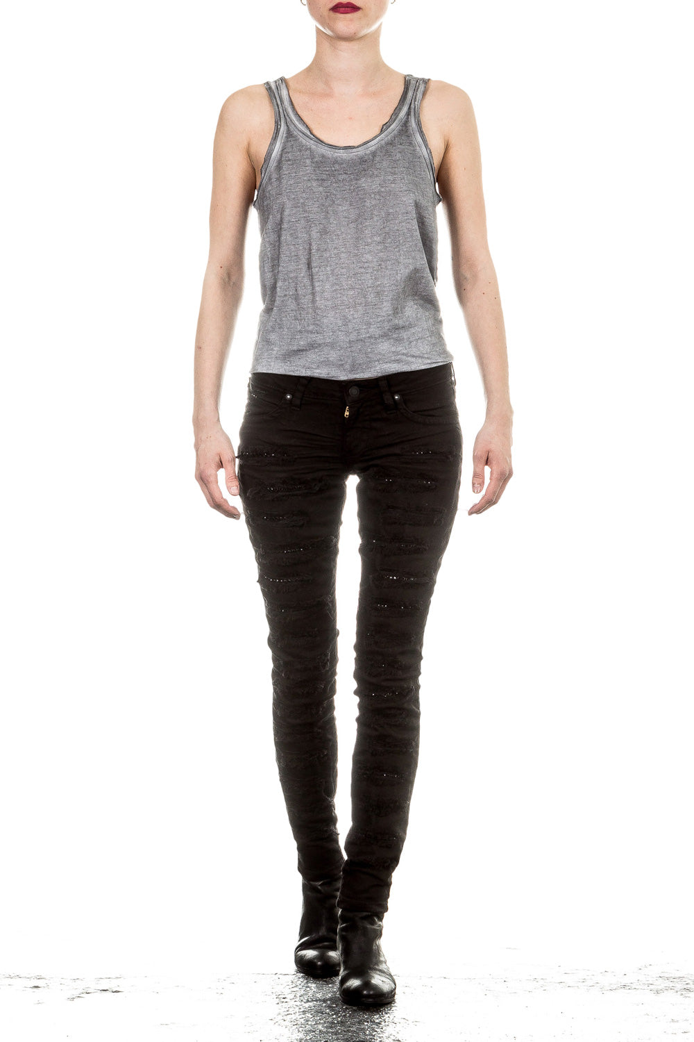 Robin`s Jean Damen Jeans STRASS schwarz