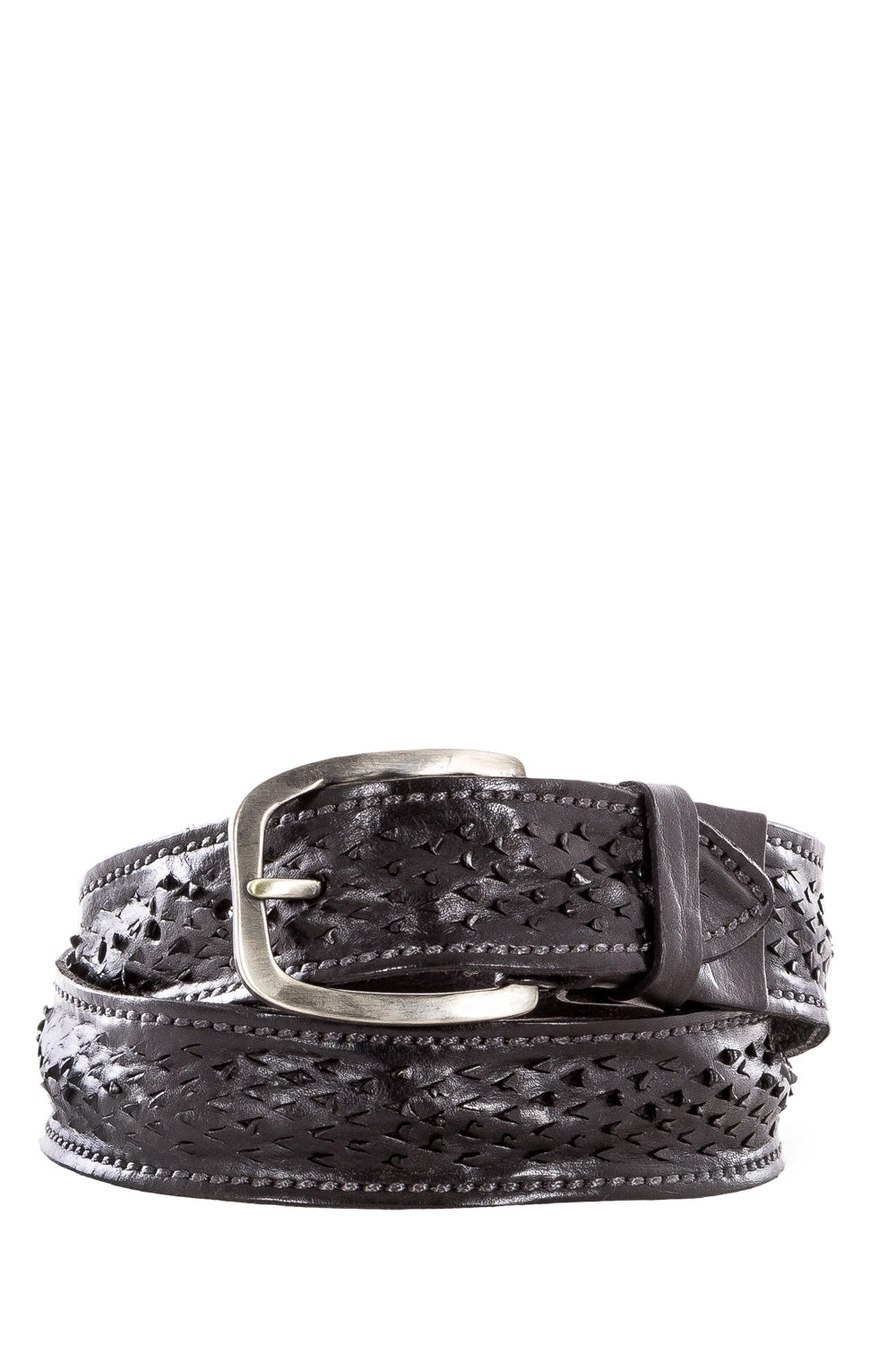 Ralph Gladen Ledergürtel VINTAGE SCHNITT schwarz