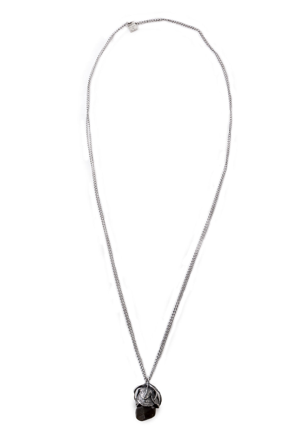 GOTI Silberkette mit Anhänger in Knospenform CN1146 silber