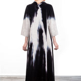 Gilda Midani Damen Samtkleid Cocoon schwarz weiss