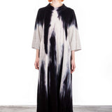 Gilda Midani Damen Samtkleid Cocoon schwarz weiss