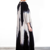 Gilda Midani Damen Samtkleid Cocoon schwarz weiss