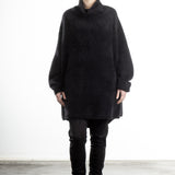 Rundholz Damen Strick Tunika oversized schwarz