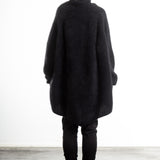 Rundholz Damen Strick Tunika oversized schwarz