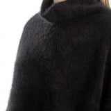 Rundholz Damen Strick Tunika oversized schwarz