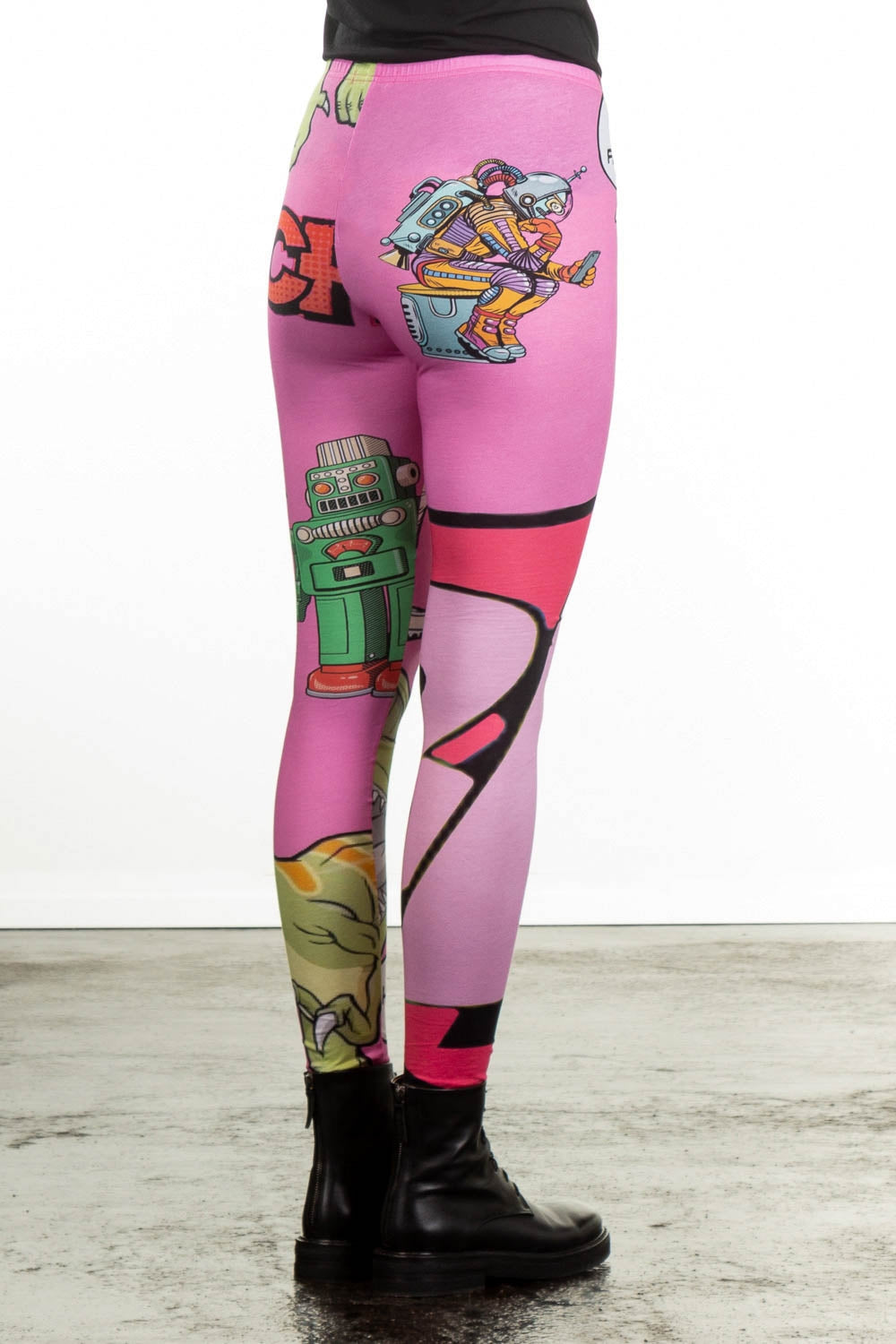Rundholz Damen Legging Multicolour Comic Print
