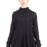 Rundholz DIP Damen Strickkleid Avantgarde schwarz