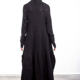 Rundholz DIP Damen Strickkleid Avantgarde schwarz