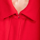 Rundholz Damen Mantel oversized rot