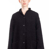 Apuntob Damen Avantgarde Mantel in A-Linie schwarz
