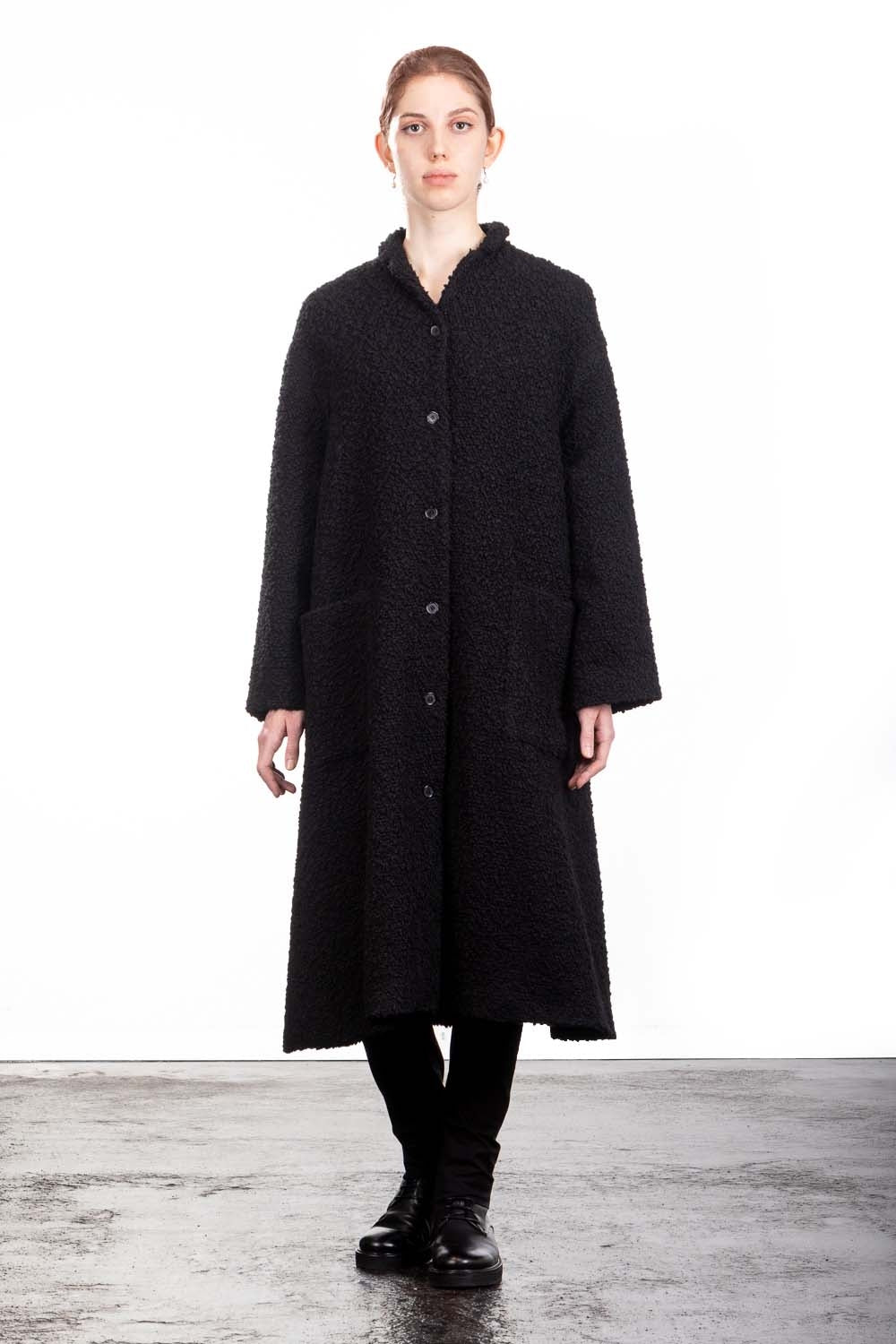 Apuntob Damen Avantgarde Mantel in A-Linie schwarz