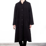 Apuntob Damen Avantgarde Mantel in A-Linie schwarz