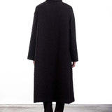 Apuntob Damen Avantgarde Mantel in A-Linie schwarz