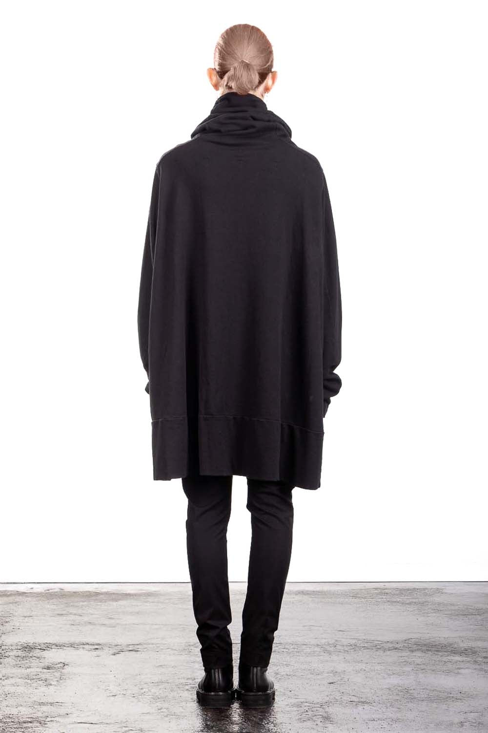 Rundholz DIP Damen OVERSIZED Kleid schwarz
