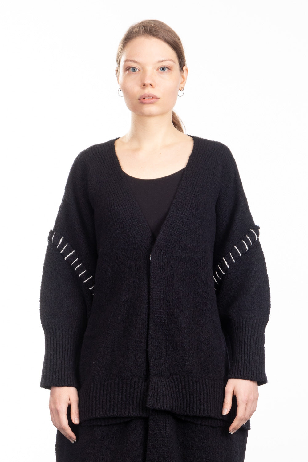 Y`s Yohji Yamamoto Damen Strick Cardigan Oversized schwarz