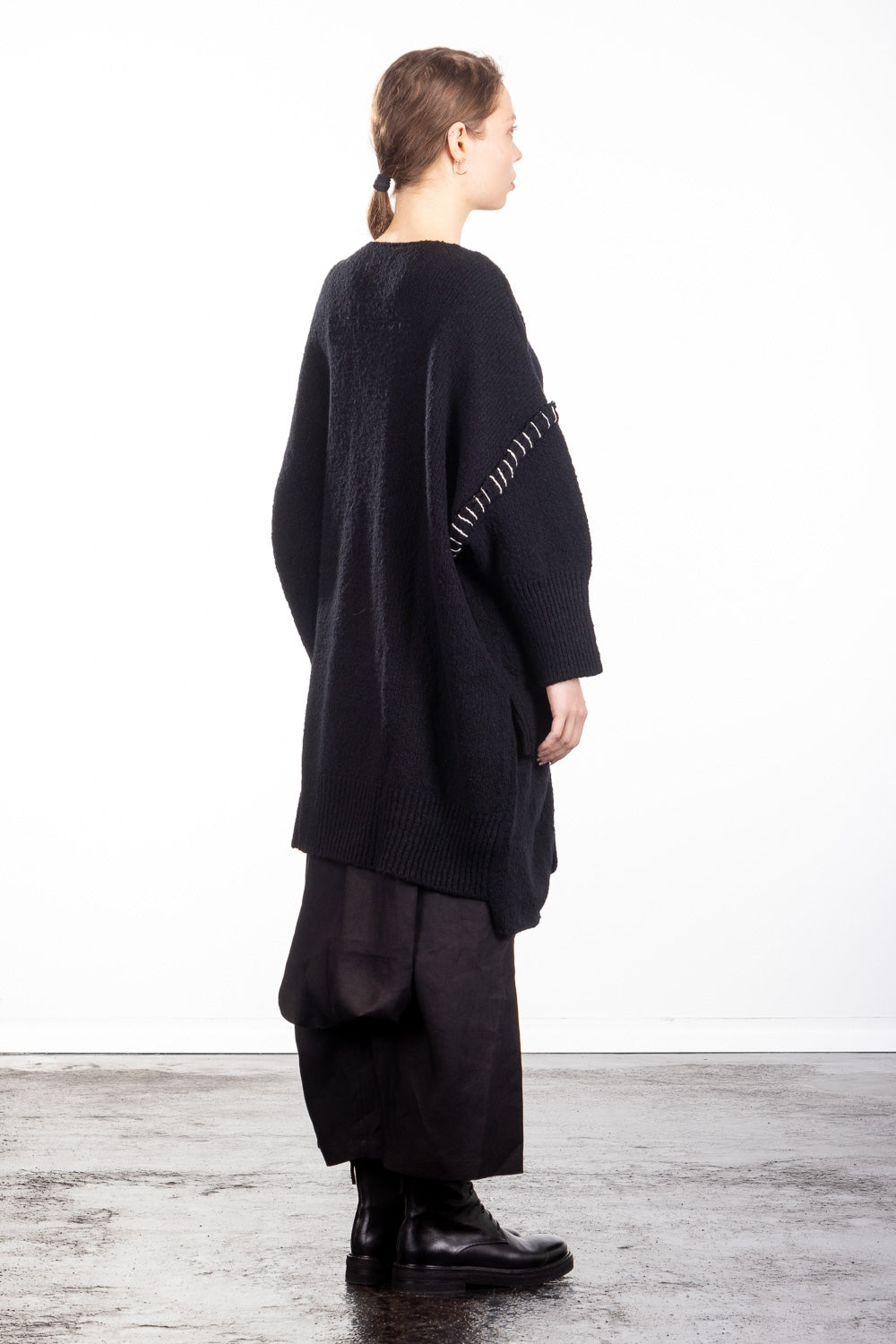 Y`s Yohji Yamamoto Damen Strick Cardigan Oversized schwarz