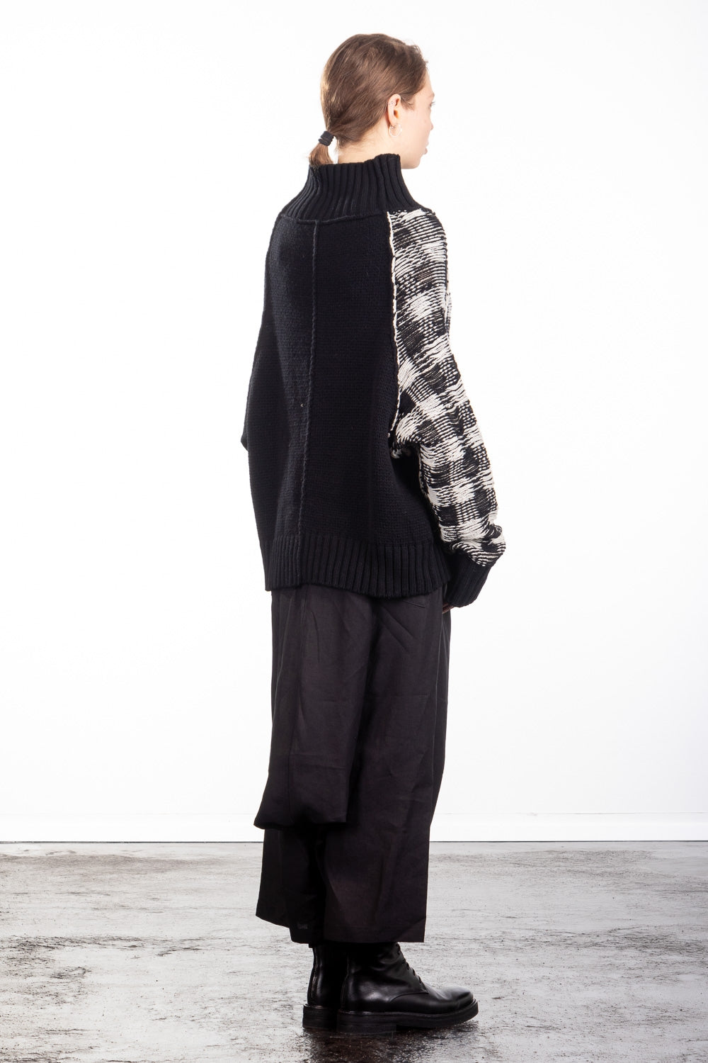Y`s Yohji Yamamoto Damen Strick Pullover Oversized schwarz