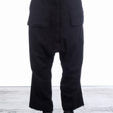 Rundholz Damen Sarouelhose Wolle black stripe
