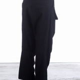 Rundholz Damen Sarouelhose Wolle black stripe