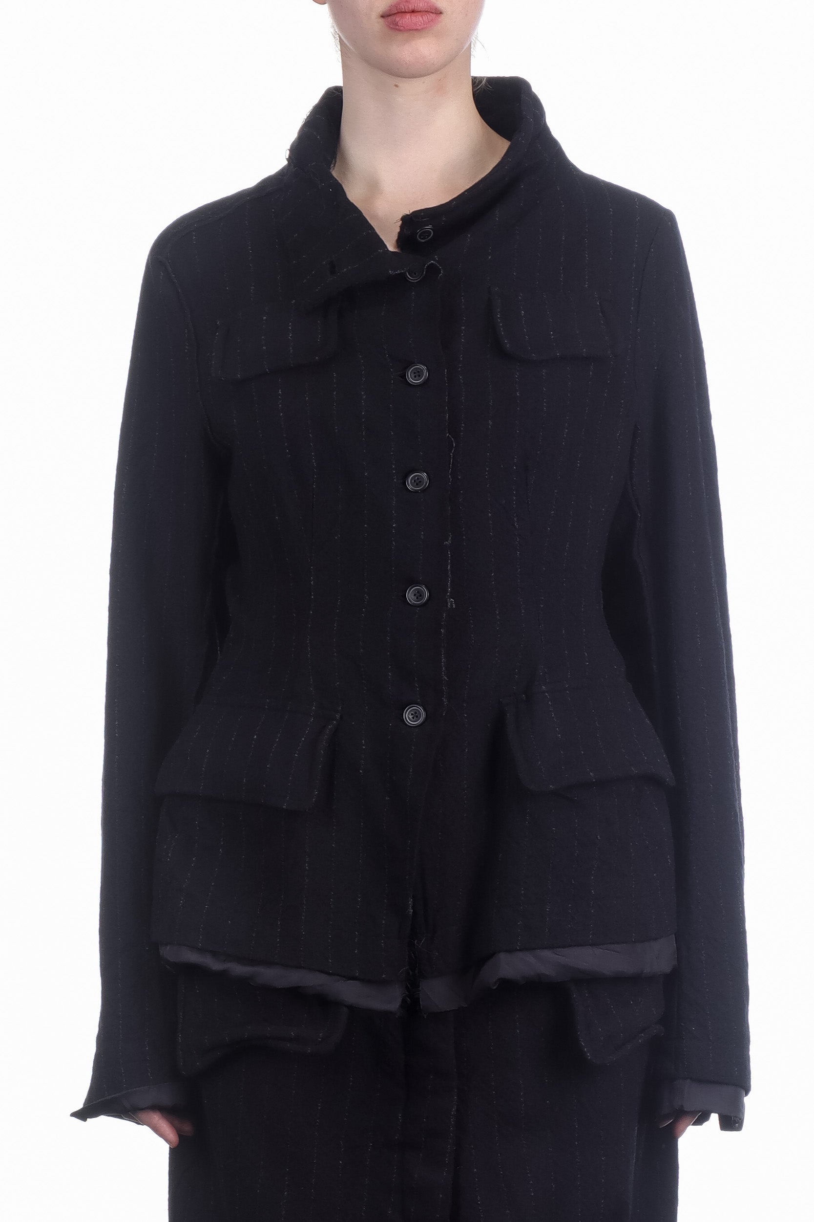 Rundholz Damen Taillierte Jacke black stripe